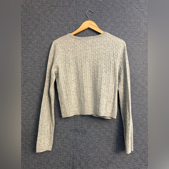 Elegant Gray Women's Cardigan - Picture 3 of 3